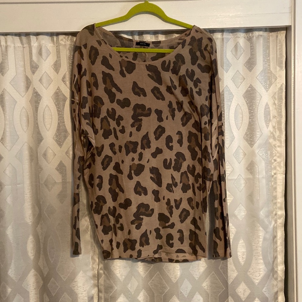 Animal print top.